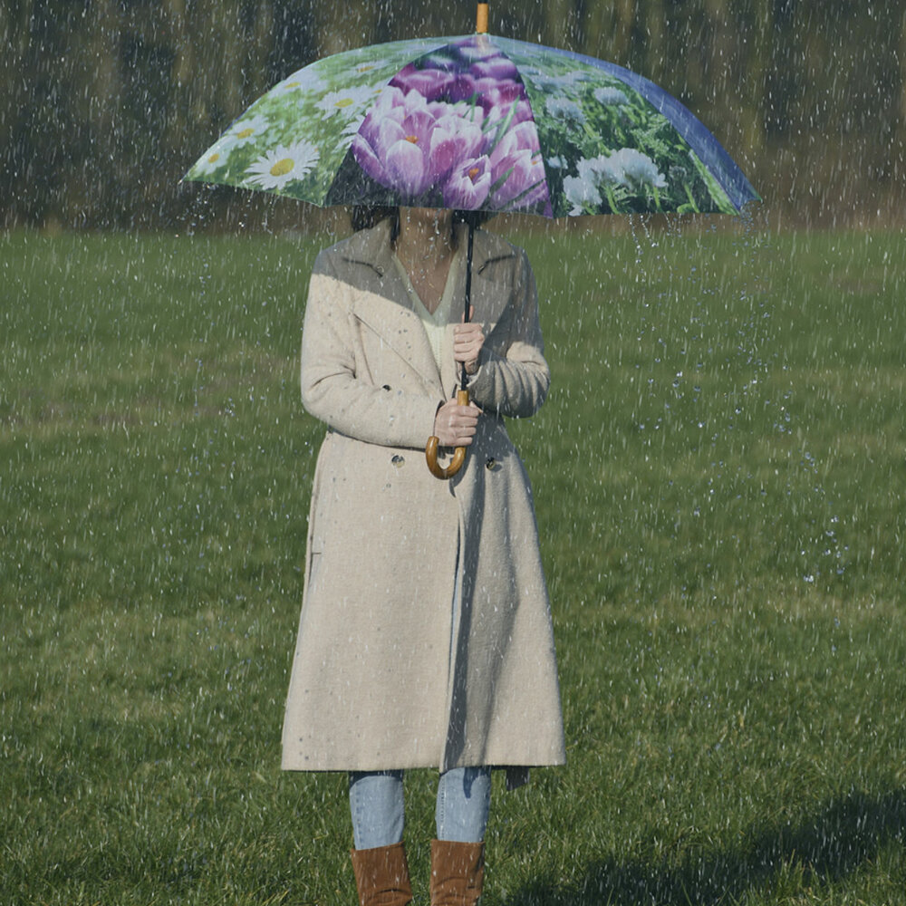 paraplu met 8 verschillende bloemen