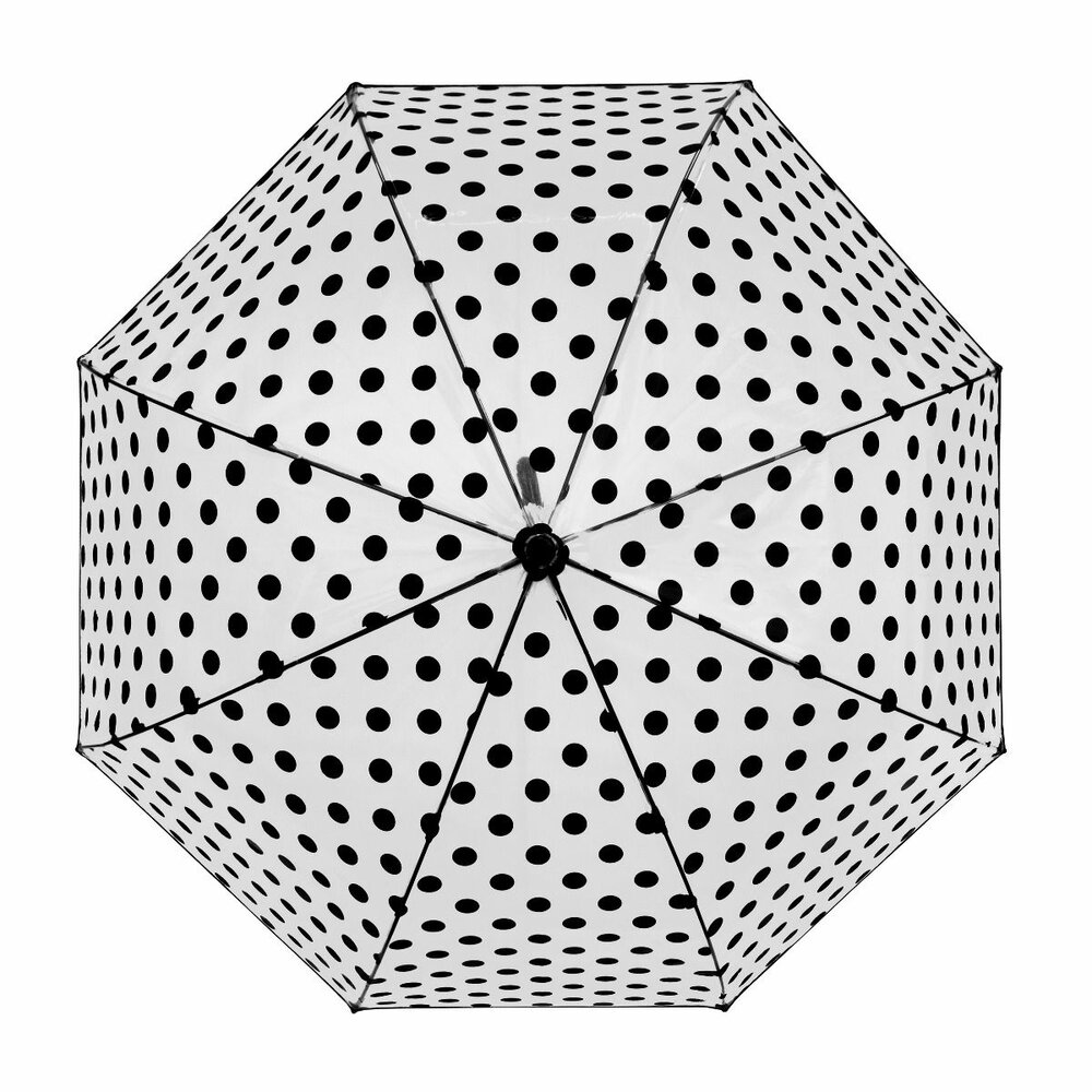 zwarte dots paraplu doorzichtig