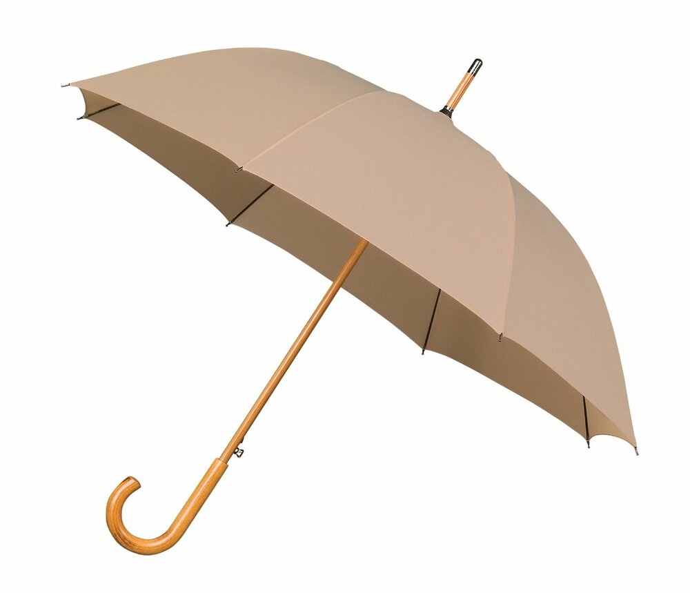 beige paraplu met haak 8092