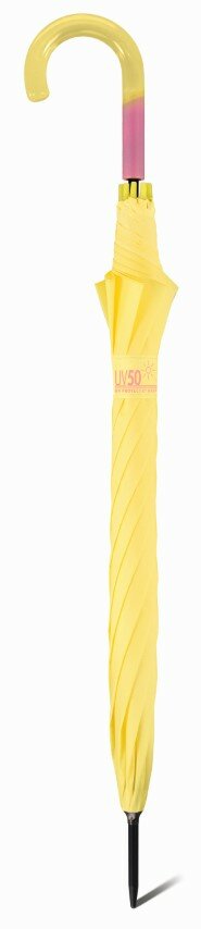 uv paraplu lang met haak geel
