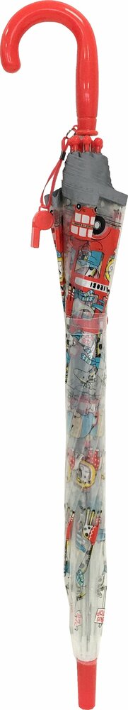 paraplu voor kinderen transparant met vlinders