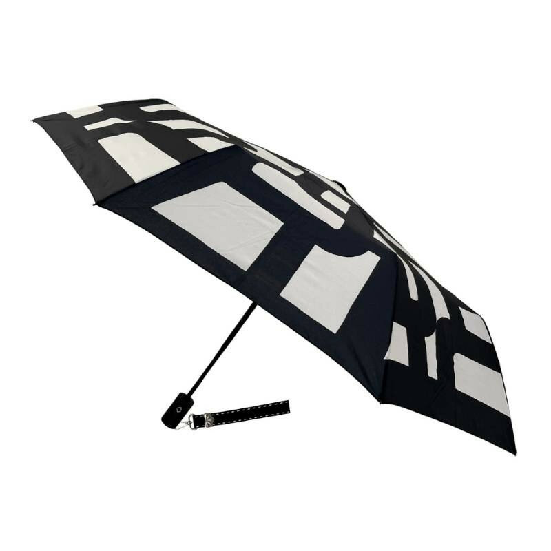  paraplu met zwart-wit grafisch Art D&eacute;co/Bauhaus-patroon