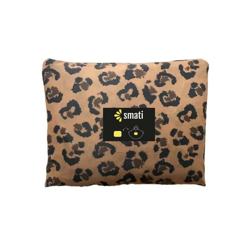 Luxe regenponcho panterprint camel &amp; zwart