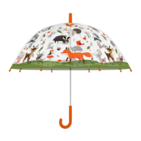 Kinderparaplu doorzichtig met bosdieren