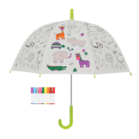 Kinderparaplu Jungle zelf inkleuren