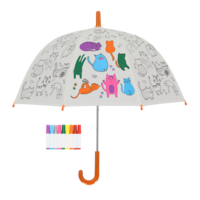 kinderparaplu poezen om zelf in te kleuren