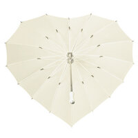 Trouwparaplu Hart paraplu gebroken wit