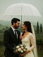 Trouwparaplu doorzichtig XXL