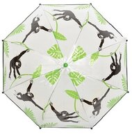 Doorzichtige kinderparaplu met aap