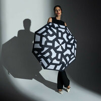 Smati luxe opvouwbare  automatische paraplu &ndash; Zwart Grafisch 2222