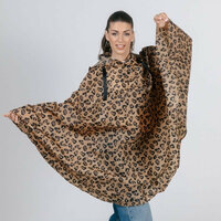 Tijgerprint regenponcho voor dames