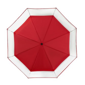 doorzichtige rode paraplu