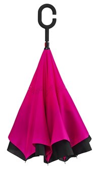 Ondersteboven paraplu Roze