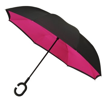 Ondersteboven paraplu Roze