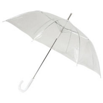 Doorzichtige paraplu breed met eigen bedrukking