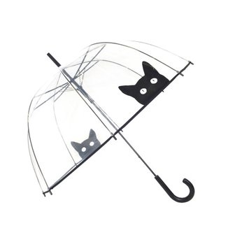 Doorzichtige paraplu kat