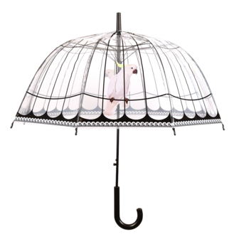 Transparante paraplu vogelkooi