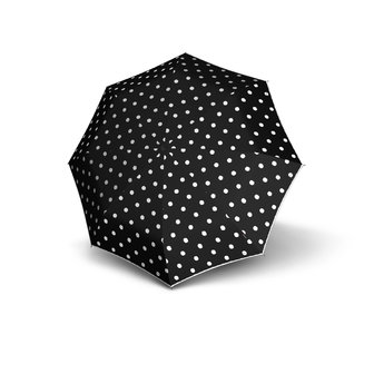 Opvouwbare paraplu knirps zwart met stippen