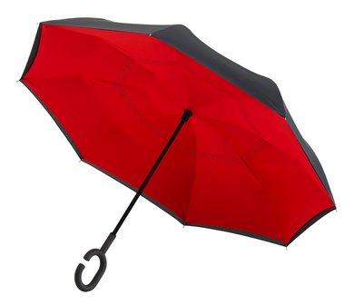 Ondersteboven paraplu Rood