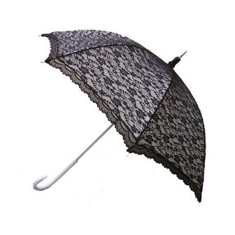 Kanten witte paraplu