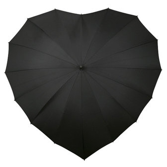 zwarte hart paraplu