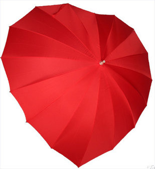 Hart paraplu met bedrukking