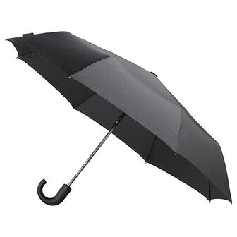 Opvouwbare paraplu met haak - Zwart