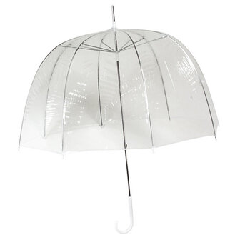 Bedrukte doorzichtige koepel paraplu met Logo