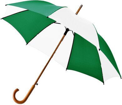 Falcone paraplu groen/wit automatisch