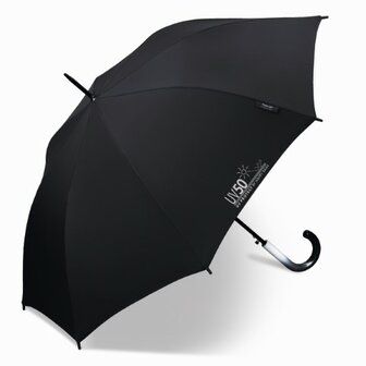 UV paraplu met haak , automatisch en windproof  kleur black UPF 50+ 45101