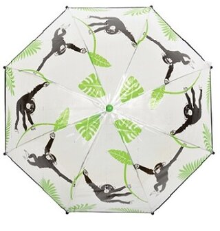 Doorzichtige kinderparaplu met aap