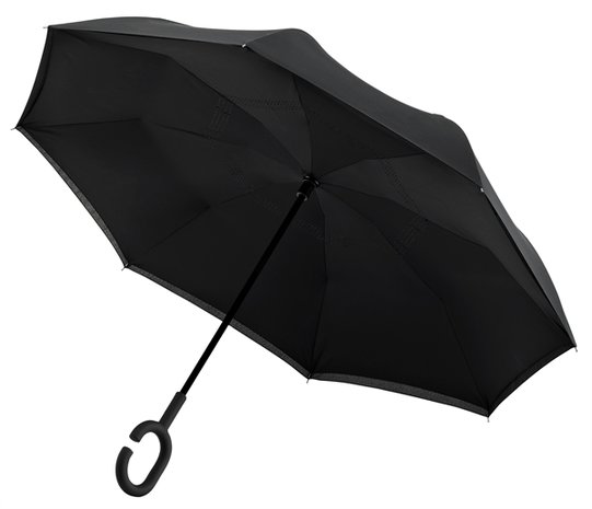 Ondersteboven paraplu zwart