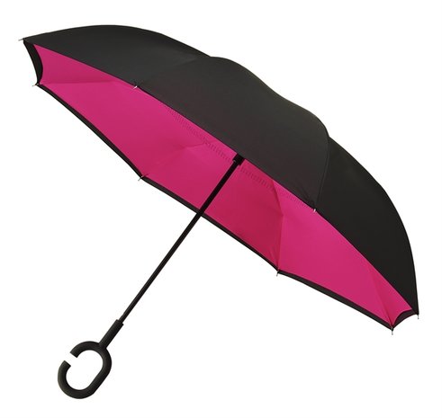Ondersteboven paraplu Roze