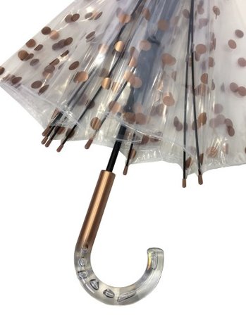 Paraplu doorzichtig gouden stippen