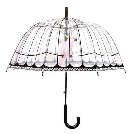 Transparante paraplu vogelkooi