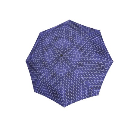 knirps duomatic blauw met print opvouwbare paraplu