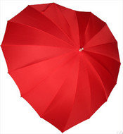 rode hart paraplu