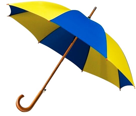 Falcone paraplu geel/blauw automatisch