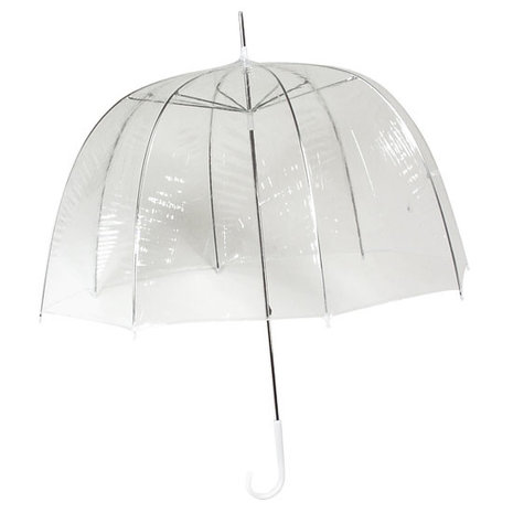 Bedrukte doorzichtige koepel paraplu met Logo
