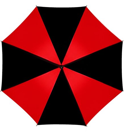 golfparaplu rood/zwart windproof