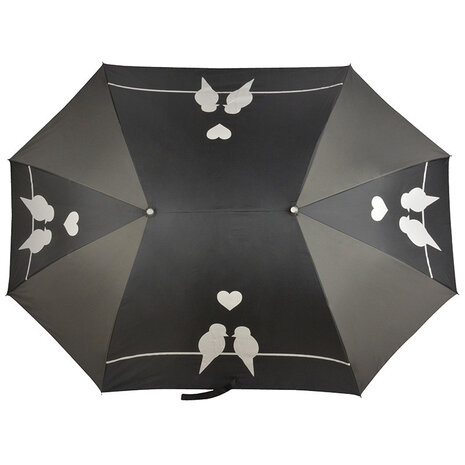 Duo paraplu zwart love birds
