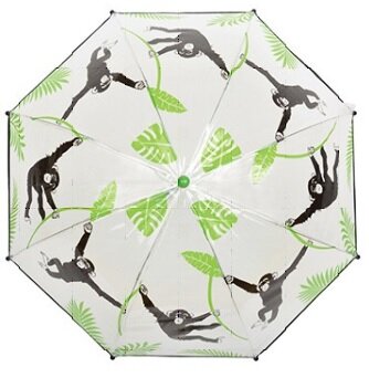Doorzichtige kinderparaplu met aap