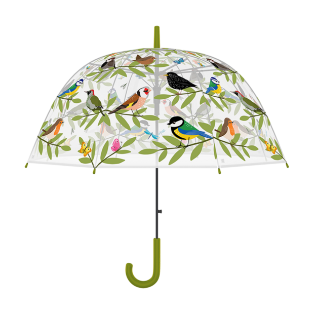 Transparante paraplu met vogels
