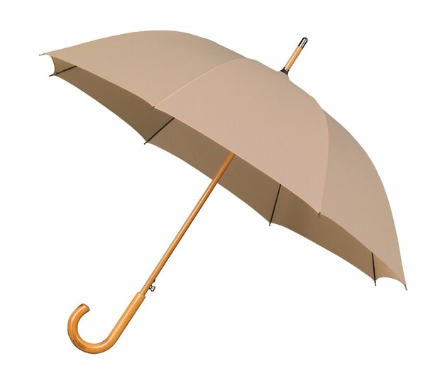 beige paraplu met haak 8092