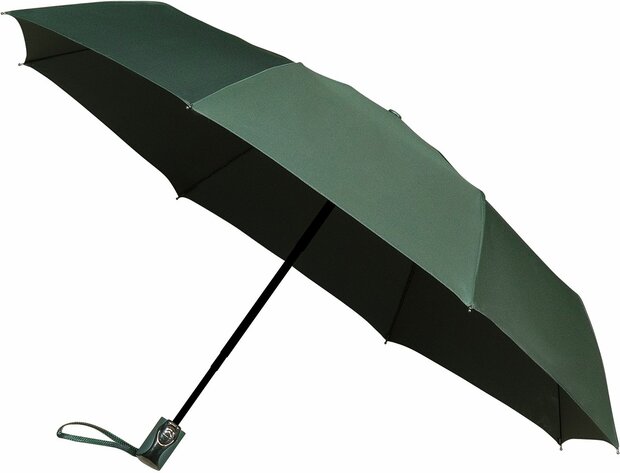 groene opvouwbare paraplu met bedrukking