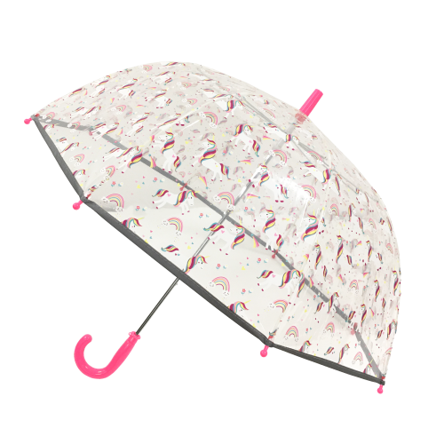 doorzichtige kinderparaplu unicorn