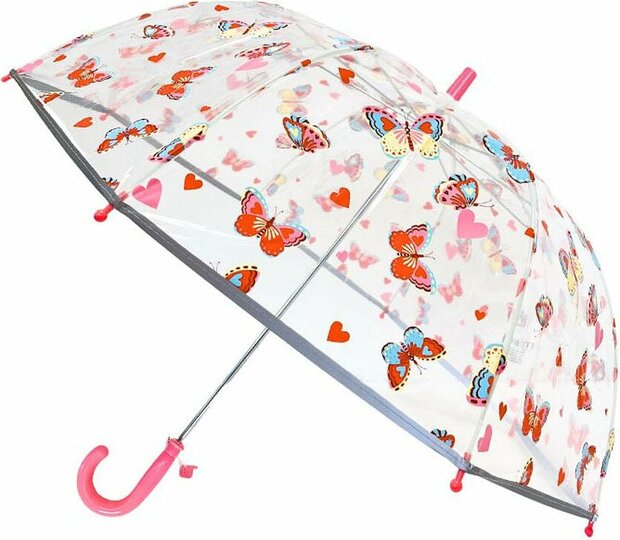kinderparaplu doorzichtige met vlinders