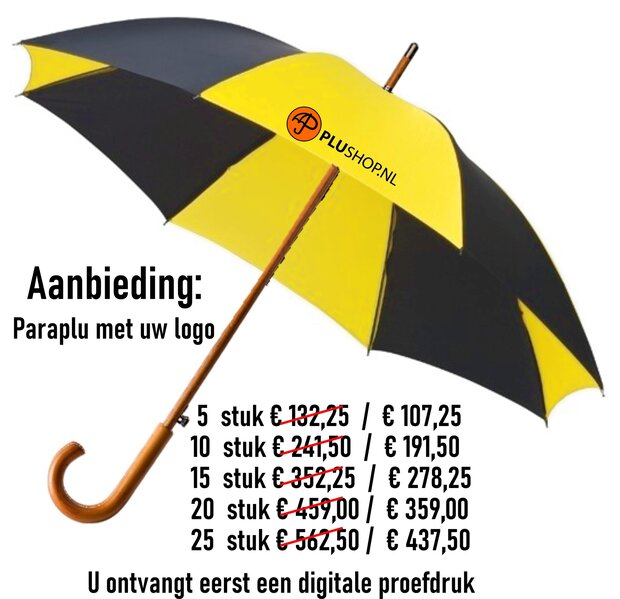 uitverkoop paraplu met logo