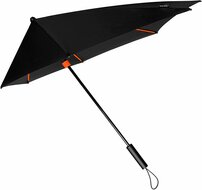 STORMaxi zwarte en oranje aerodynamische stormparaplu