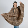 Tijgerprint regenponcho voor dames